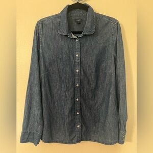 J. Crew Dark Blue Casual Button Down Shirt